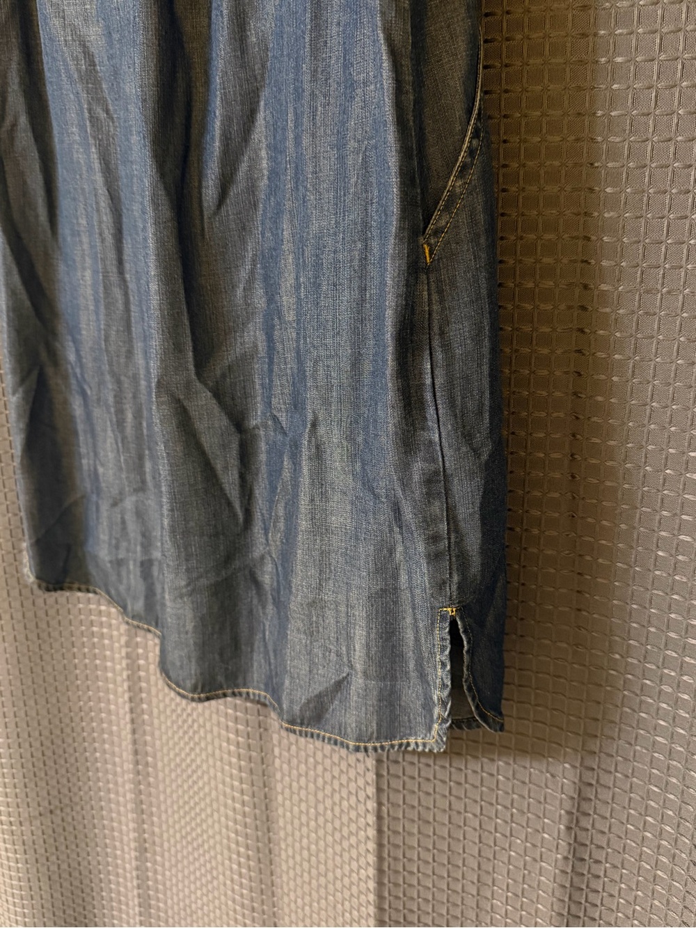 Tommy Hilfiger Denim Shirt Dress with Gold Buttons - Picture 6 of 6